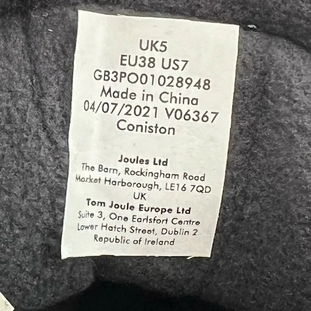NEW Joules Winter Rain boots Pull On navy blue Non Slip Mid Calf Coniston size 7